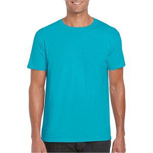 Měkčené tričko Gildan SoftStyle s krátkým rukávem 150g/m Barva: modrá tropická, Velikost: XXL G64000