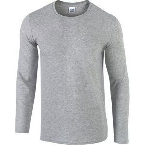 Pánské triko s dlouhým rukávem Gildan SoftStyle 150 g/m Barva: šedá melír, Velikost: XXL G64400