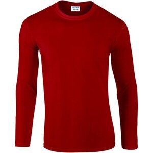 Pánské triko s dlouhým rukávem Gildan SoftStyle 150 g/m Barva: Červená, Velikost: L G64400