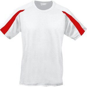 Dětské tričko s pruhem na rukávu Just Cool Barva: bílá - červená, Velikost: 7/8 (M) JC003J