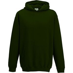 Just Hoods Dětská klokánka s dvojitou kapucí 80% bavlna Barva: Zelená lesní, Velikost: 3/4 (XS) JH001K