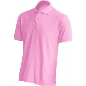 JHK Pánská bavlněná piqué polokošile v rovném střihu Barva: Růžová, Velikost: XL JHK510