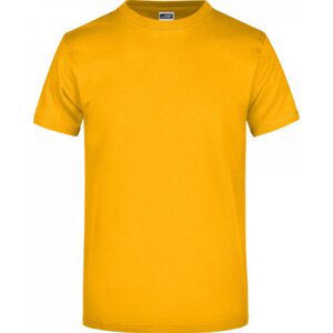 James & Nicholson Pánské základní triko ve vysoké gramáži 180 g/m bez bočních švů Barva: žlutá zlatá, Velikost: L JN002