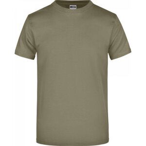James & Nicholson Pánské základní triko ve vysoké gramáži 180 g/m bez bočních švů Barva: zelená olivová, Velikost: 4XL JN002