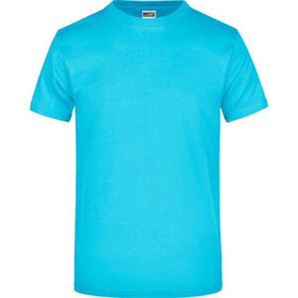 James & Nicholson Pánské základní triko ve vysoké gramáži 180 g/m bez bočních švů Barva: modrá azurová, Velikost: XXL JN002