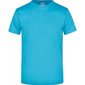 James & Nicholson Pánské základní triko ve vysoké gramáži 180 g/m bez bočních švů Barva: modrá tyrkysová, Velikost: 4XL JN002