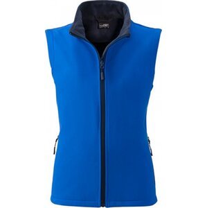 James & Nicholson Měkká větruodolná softshellová dámská vesta Barva: modrá výrazná - námořní, Velikost: XL JN1127
