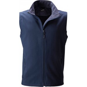 James & Nicholson Měkká větruodolná softshellová pánská vesta Barva: modrá námořní - modrá námořní, Velikost: L JN1128