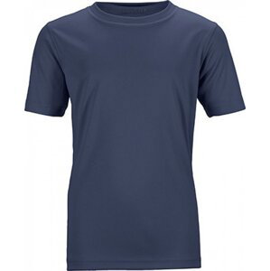James & Nicholson Rychleschnoucí funkční dětské tričko Barva: modrá námořní, Velikost: L JN358K