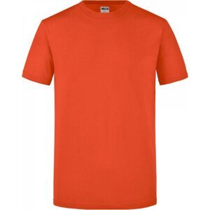 James & Nicholson Pánské slim-fit tričko do véčka 160g/m Barva: oranžová tmavá, Velikost: M JN912