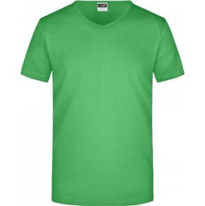 James & Nicholson Pánské slim-fit tričko do véčka 160g/m Barva: Zelená, Velikost: XXL JN912