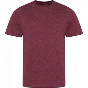 Moderní měkké směsové tričko Just Ts Barva: červená vínová melír, Velikost: S JT001