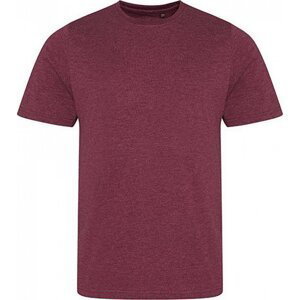 Moderní měkké směsové tričko Just Ts Barva: červená vínová melír, Velikost: XXL JT001