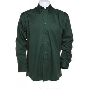 Kustom Kit Pánská korporátní oxford košile s kapsičkou a dlouhým rukávem 85% bavlna Barva: Zelená lahvová, Velikost: S = 37cm obvod límce K105