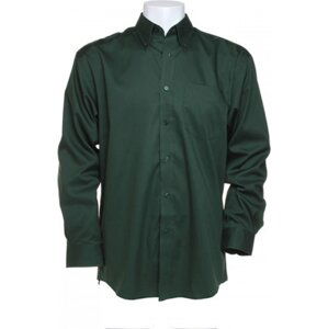 Kustom Kit Pánská korporátní oxford košile s kapsičkou a dlouhým rukávem 85% bavlna Barva: Zelená lahvová, Velikost: L/XL = 43cm obvod límce K105