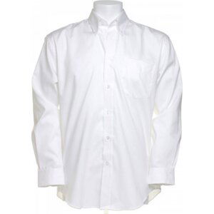 Kustom Kit Pánská korporátní oxford košile s kapsičkou a dlouhým rukávem 85% bavlna Barva: Bílá, Velikost: S/M = 38cm obvod límce K105