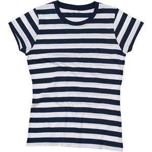 Dámské pruhované triko s krátkým rukávem Mantis Barva: modrá námořní - bílá, Velikost: L P110S