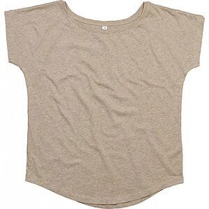Dámské oversize tričko Mantis z organické bavlny s kulatými lemy Barva: přírodní melír, Velikost: S