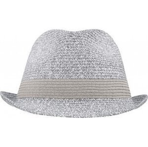 Myrtle beach Odolný slaměnný melírový klobouk z pružného materiálu Barva: šedá melange, Velikost: S/M (56 cm) MB6700