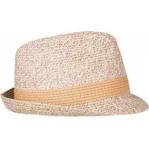 Myrtle beach Odolný slaměnný melírový klobouk z pružného materiálu Barva: přírodní melír, Velikost: L/XL (58 cm) MB6700