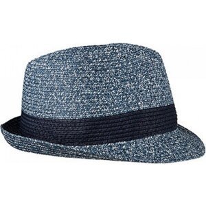 Myrtle beach Odolný slaměnný melírový klobouk z pružného materiálu Barva: modrá námořní, Velikost: L/XL (58 cm) MB6700
