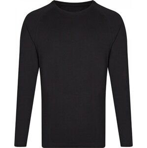 Módní unisex tričko s dlouhými kontrastními rukávy Miners Mate Barva: černé triko, Velikost: XXL MY210