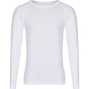 Módní unisex tričko s dlouhými kontrastními rukávy Miners Mate Barva: bílá - bílá, Velikost: XXL MY210