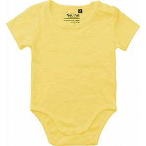 Neutral Kojenecké dupačky z organické bavlny s krátkým rukávkem a dlouhými nohavicemi Barva: Dusty Yellow, Velikost: 74 NE11030