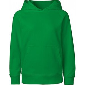 Neutral Teplá dětská klokánka s kapucí a kapsou z organické bavlny Barva: Zelená, Velikost: 104/110 NE13101