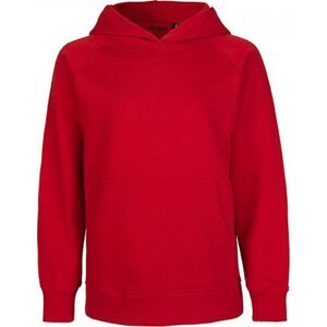 Neutral Teplá dětská klokánka s kapucí a kapsou z organické bavlny Barva: Červená, Velikost: 104/110 NE13101