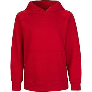 Neutral Teplá dětská klokánka s kapucí a kapsou z organické bavlny Barva: Červená, Velikost: 128/134 NE13101