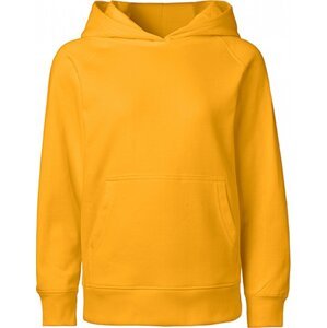 Neutral Teplá dětská klokánka s kapucí a kapsou z organické bavlny Barva: Žlutá, Velikost: 104/110 NE13101