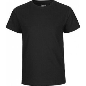 Neutral Dětské organické tričko s krátkým rukávem a výztužnou páskou za krkem Barva: Černá, Velikost: 104/110 NE30001
