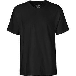 Rovné pánské triko Neutral z česané organické bavlny 185 g/m Barva: Černá, Velikost: L NE60001