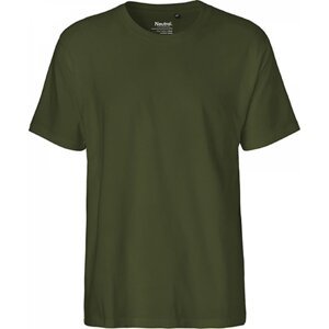 Rovné pánské triko Neutral z česané organické bavlny 185 g/m Barva: zelená vojenská, Velikost: 3XL NE60001