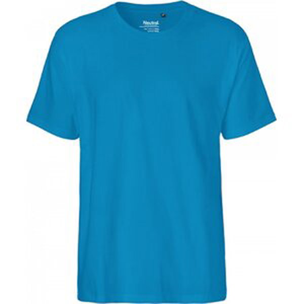 Rovné pánské triko Neutral z česané organické bavlny 185 g/m Barva: modrá safírová, Velikost: S NE60001