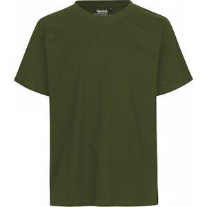 Unisex tričko Neutral s krátkým rukávem z organické bavlny 155 g/m Barva: zelená vojenská, Velikost: S NE60002