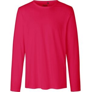 Neutral Moderní pánské organické triko s dlouhými rukávy Barva: Růžová, Velikost: L NE61050