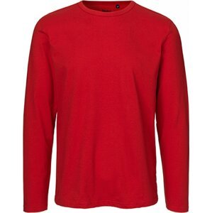 Neutral Moderní pánské organické triko s dlouhými rukávy Barva: Červená, Velikost: 3XL NE61050