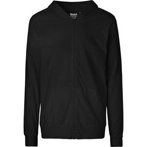 Organická unisex letní mikina Neutral se zipem a kapucí 155 g/m Barva: Černá, Velikost: 3XL NE62301