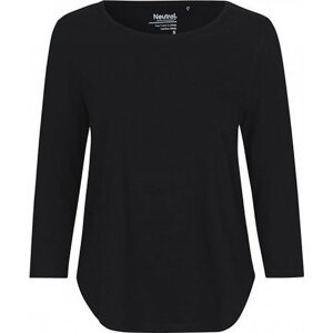 Dámské organické tričko Neutral se  3/4  rukávky 155 g/m Barva: Černá, Velikost: L NE81006