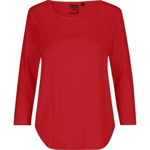 Dámské organické tričko Neutral se  3/4  rukávky 155 g/m Barva: Červená, Velikost: L NE81006