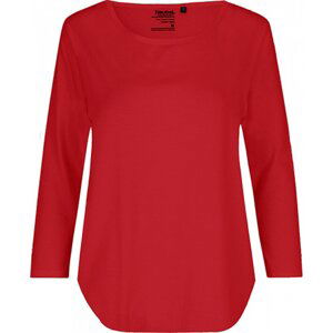 Dámské organické tričko Neutral se  3/4  rukávky 155 g/m Barva: Červená, Velikost: XS NE81006
