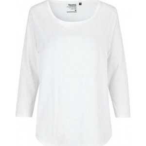 Dámské organické tričko Neutral se  3/4  rukávky 155 g/m Barva: Bílá, Velikost: L NE81006