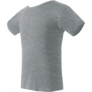 Nath Bavlněné tričko K1 z poločesané bavlny s bočními švy Barva: šedá melange, Velikost: XXL NH140