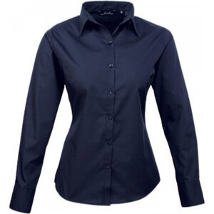 Premier Workwear Dámská popelínová košile s dlouhým rukávem Barva: modrá námořní, Velikost: 54 (26) PW300
