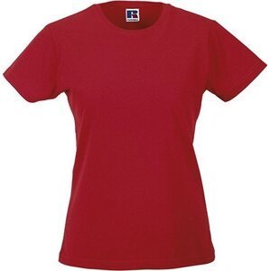 Dámské bavlněné měkčené tričko Slim fit Russell Barva: červená klasická, Velikost: XS Z155F