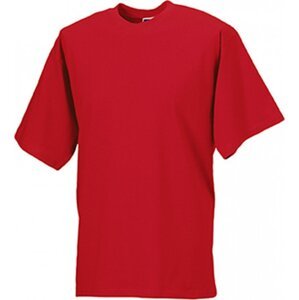 Měkčené 100% bavlněné tričko Russell 180 g/m Barva: červená klasická, Velikost: 3XL Z180