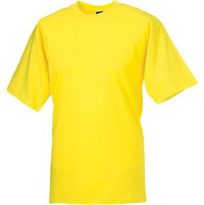 Měkčené 100% bavlněné tričko Russell 180 g/m Barva: Žlutá, Velikost: XXL Z180