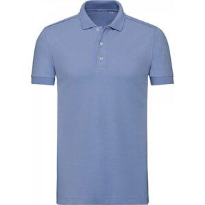 Russell Pánské strečové polo tričko s límečkem a krátkými rukávy Barva: modrá nebeská, Velikost: L Z566
